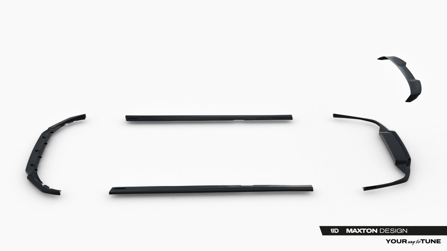 SPLITTER SUITABLE FOR VW GOLF 8 GTI GTD RLINE LOOK GLOSSY BLACK SPORTY DESIGN 