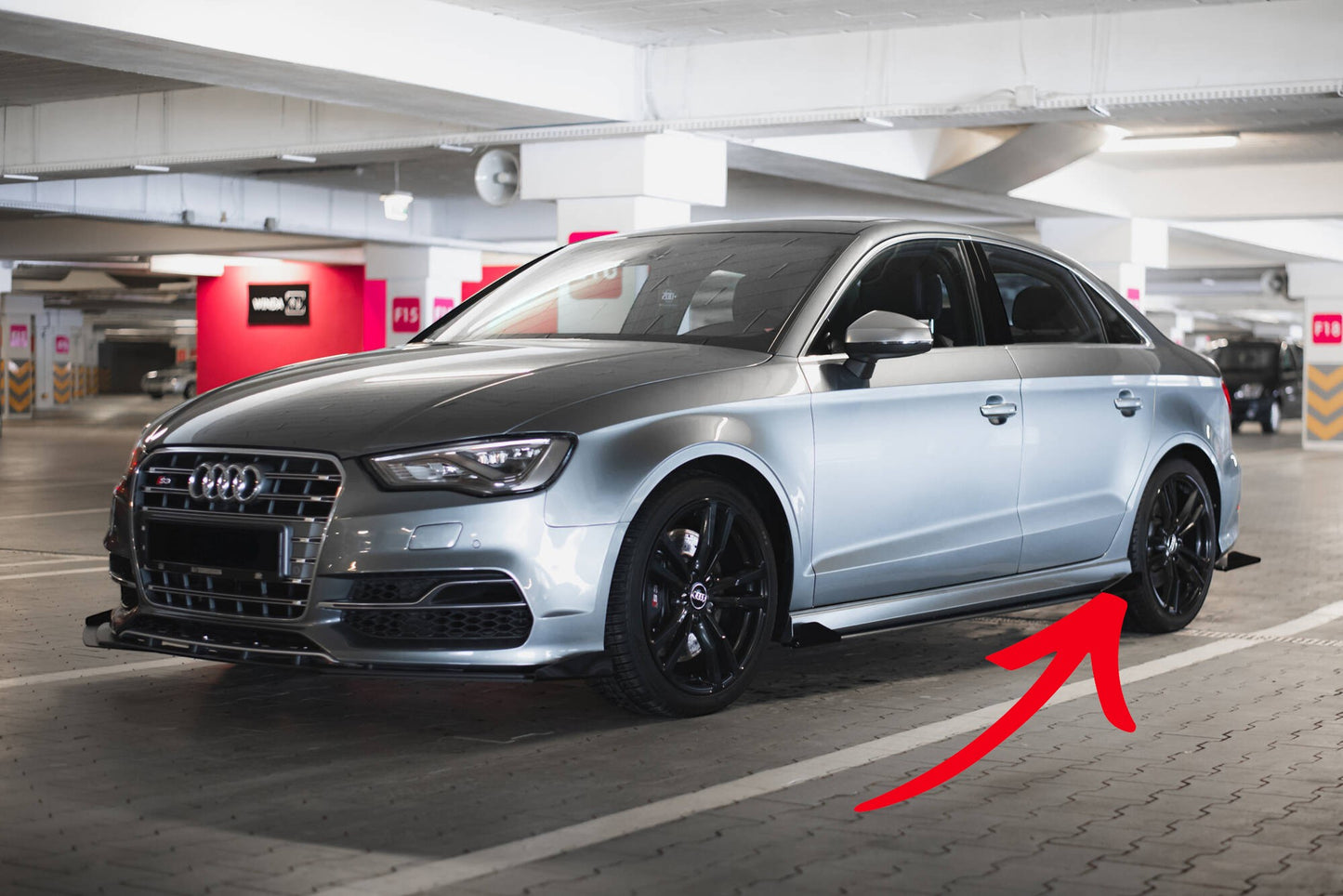 😎Alette laterali Adatto Per Audi S3 / A3 S-Line Berlina 8V😎
