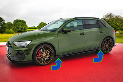 🔥Side fins Audi S3 Sportback / A3 S-line Sportback 8Y Facelift🔥