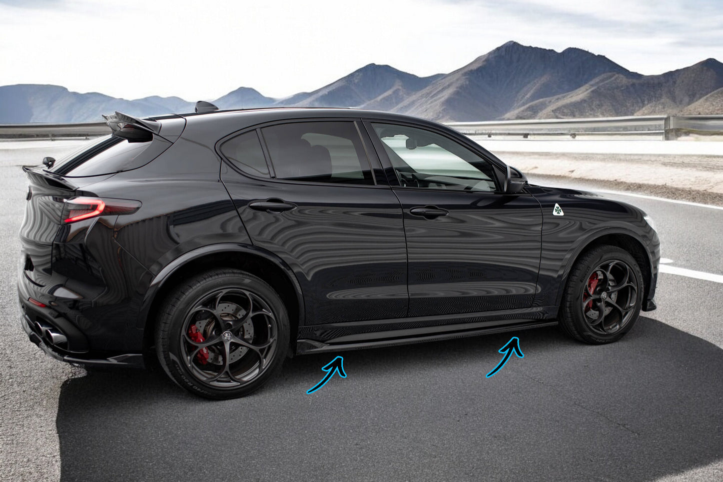 🔥Minigonne Laterali Diffusori Alfa Romeo Stelvio Quadrifoglio Mk1🔥