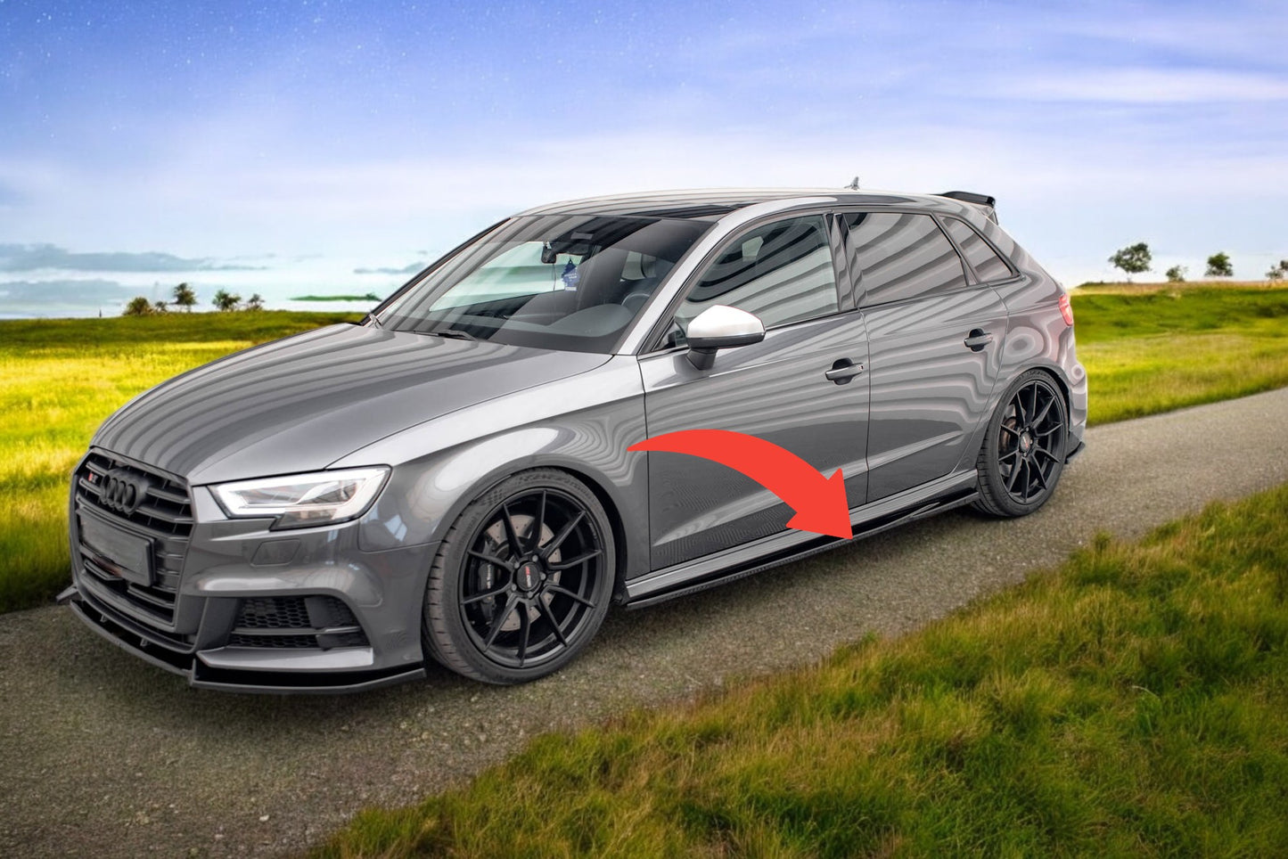 ⭐️Side Skirts Suitable For Audi S3 / A3 S-Line Sportback 8V Facelift⭐️