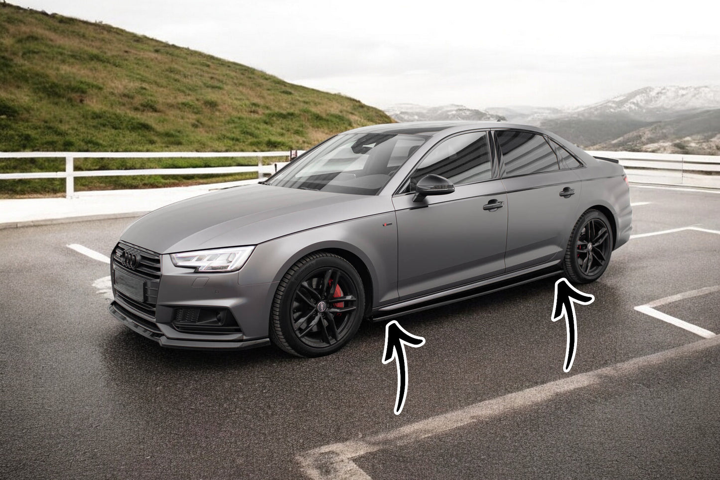 ⭐Sotto Minigonne Laterali adatto per Audi S4 / A4 S-Line / A4 Competiton B9⭐