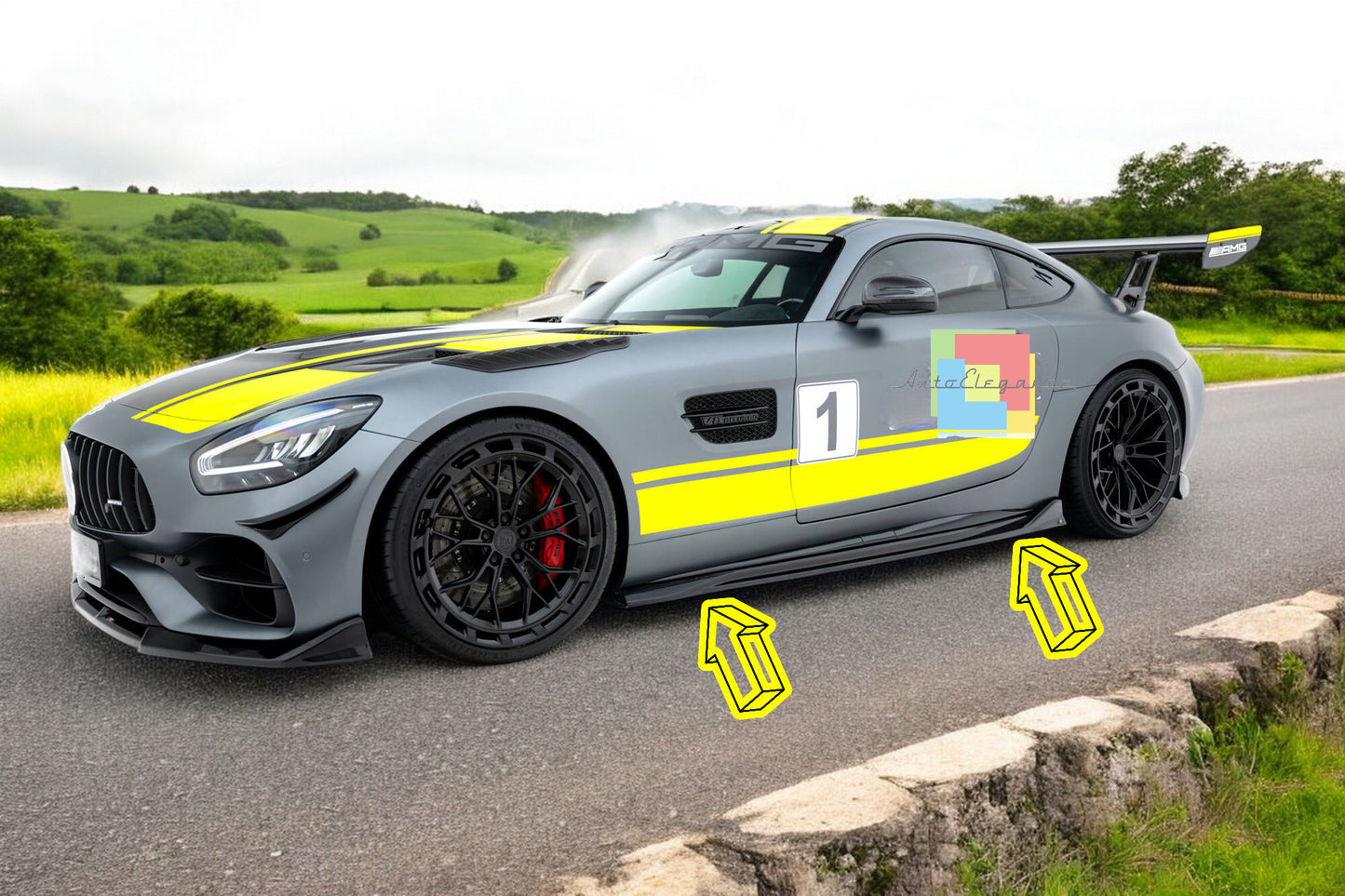 🔥Minigonne Laterali Diffusori Mercedes-AMG GT C C190 Facelift🔥
