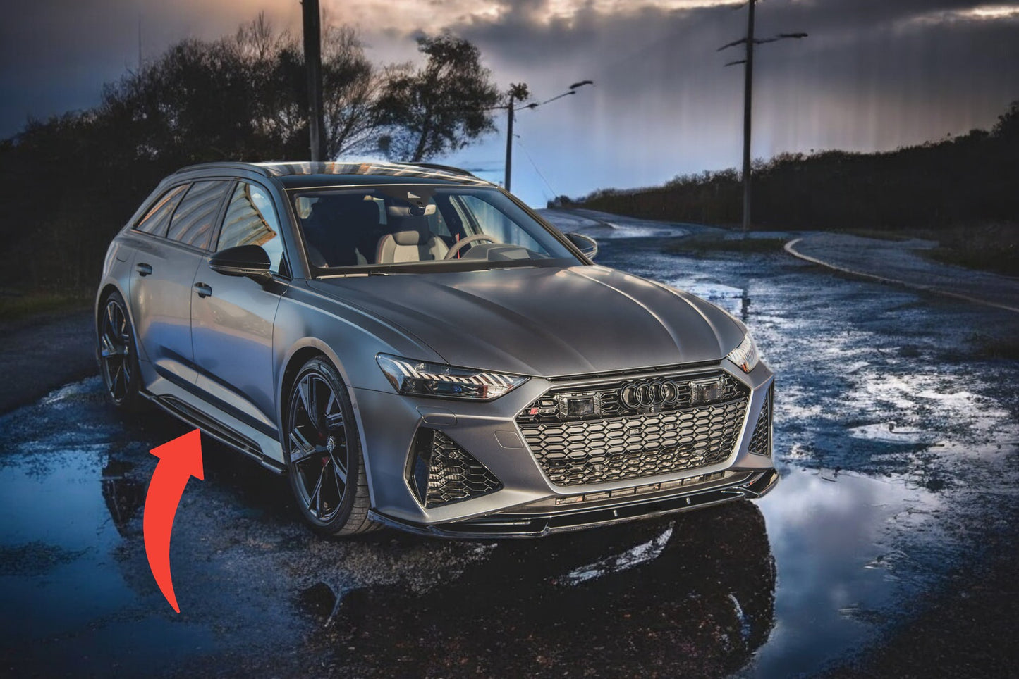 😎 Minigonne Laterali V.1 Adatto Per Audi RS6 C8😎