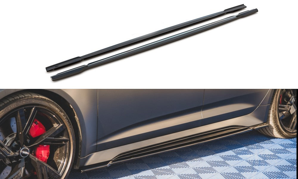 😎 Minigonne Laterali V.1 Adatto Per Audi RS6 C8😎