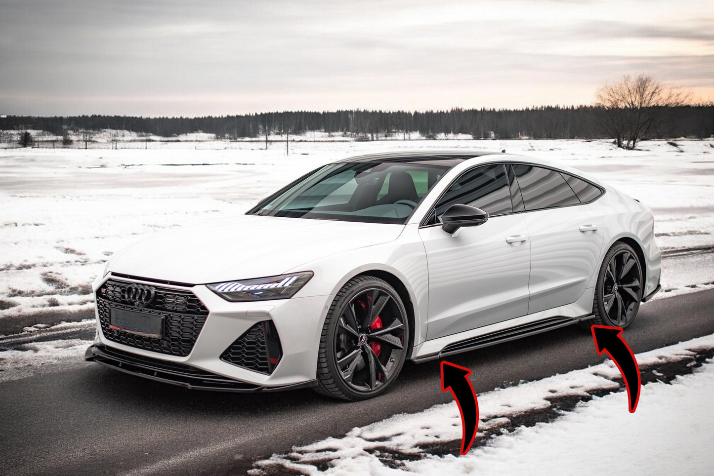 🔥Under Side Skirts V.1 suitable for Audi RS7 C8🔥