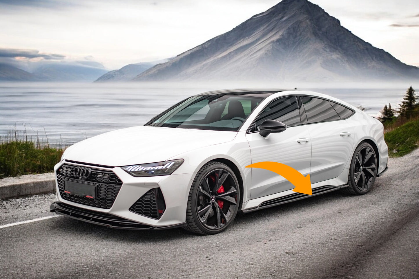 😎Minigonne Laterali V.1 Adatto Per Audi RS7 C8😎