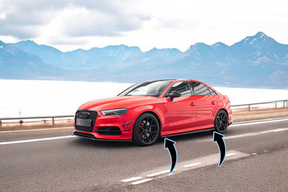 ⭐Sotto Minigonne Laterali V.1 adatto per Audi S3 / A3 S-Line 8V / 8V FL Berlina⭐