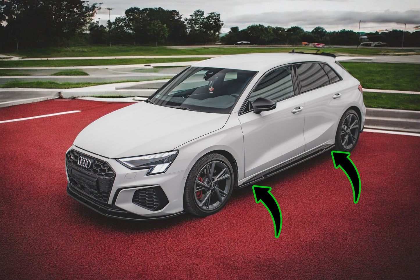 💫Sotto Minigonne laterali V.1 adatto per  Audi S3 / A3 S-Line 8Y💫