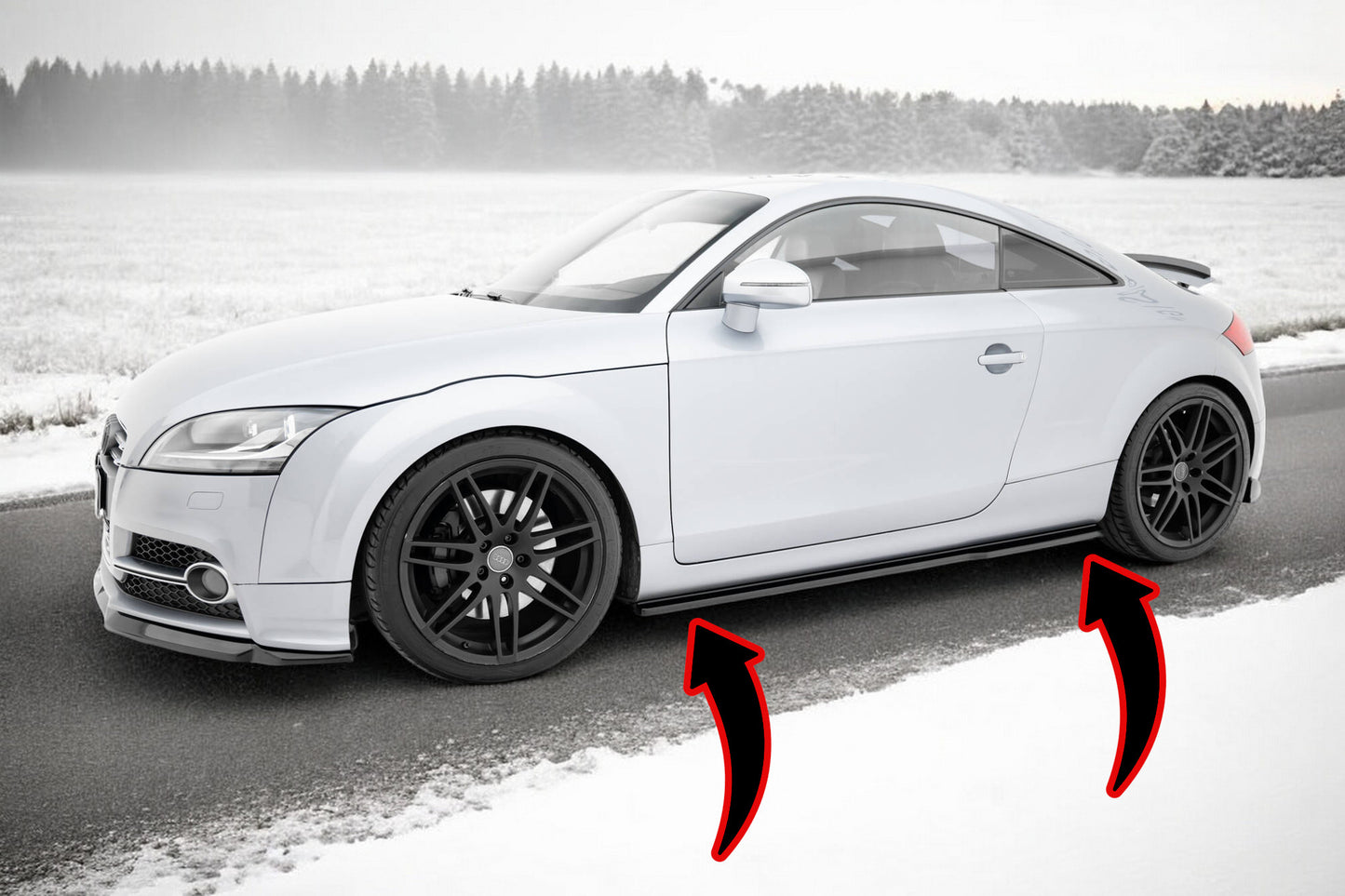 ⭐Sotto Minigonne Laterali V.1 adatto per Audi TT S / TT S-Line 8J Facelift⭐