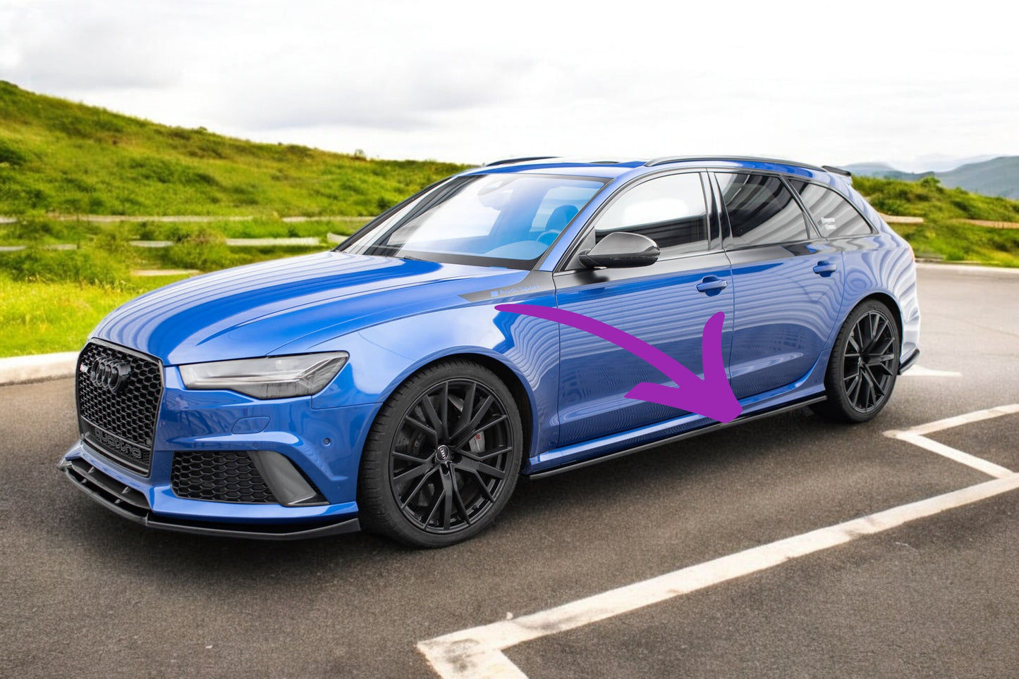 😍Side Skirts V.2 Suitable For Audi RS6 C7😍