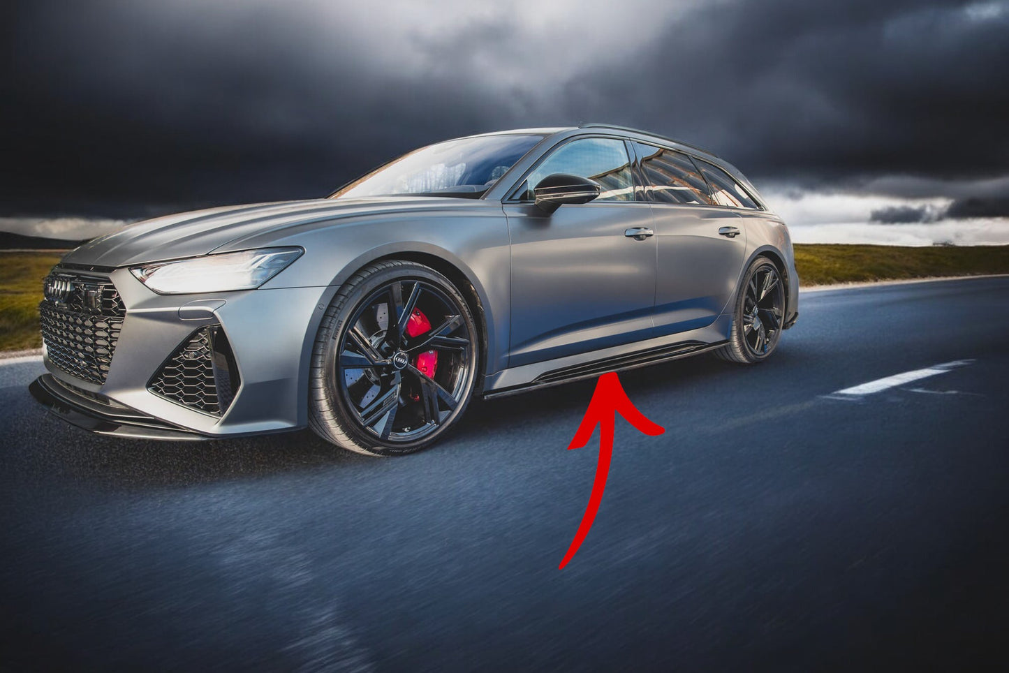 😎 Minigonne Laterali V.2 Adatto Per Audi RS6 C8😎