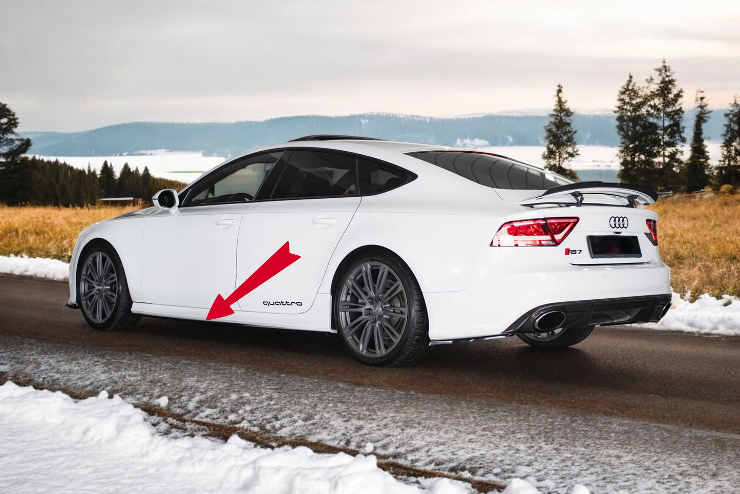 😎Minigonne laterali Adatto Per V.2 Audi RS7 C7😎