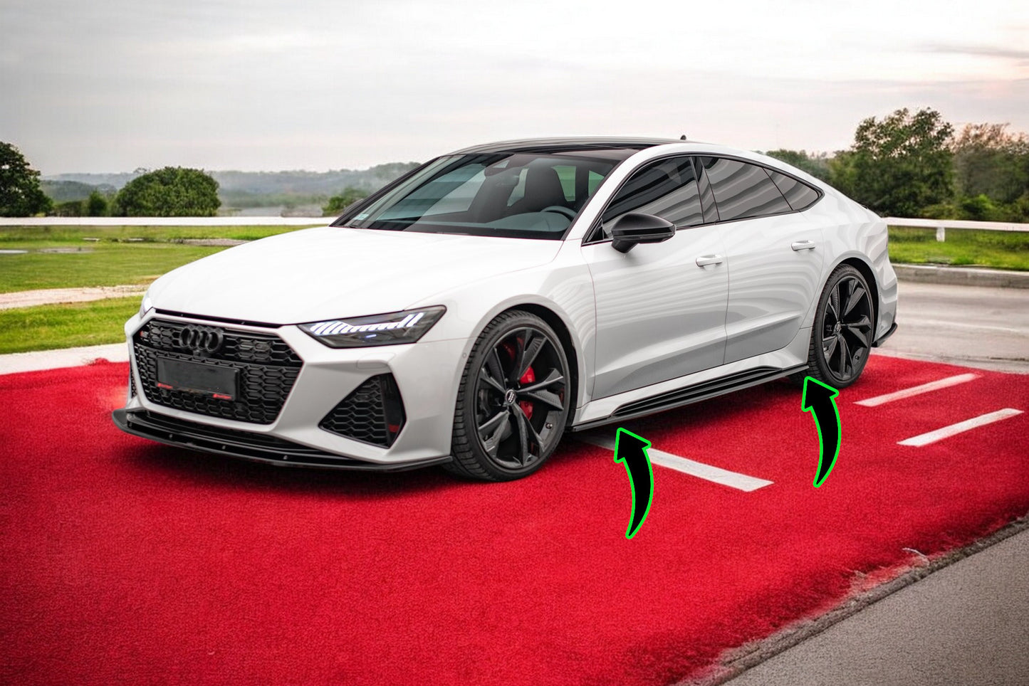 🔥Under Side Skirts V.2 suitable for Audi RS7 C8🔥
