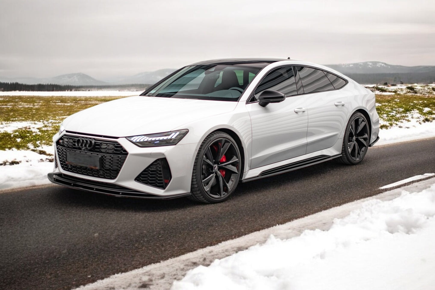 2160🔥⭐SOTTO MINIGONNE A6 C8 RS6 A7 C8 RS7 2019-2023 NERO LUCIDO⭐🔥