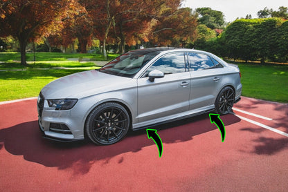 🔥Under Side Skirts suitable for V.2 Audi S3/A3S-Line Sedan 8V Facelift🔥