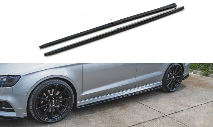 🔥Under Side Skirts suitable for V.2 Audi S3/A3S-Line Sedan 8V Facelift🔥
