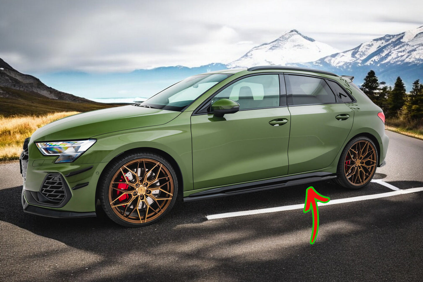 🔥Minigonne laterali Diffusori V.2 Audi S3 Sportback / A3 S-line Sportback 8Y 🔥