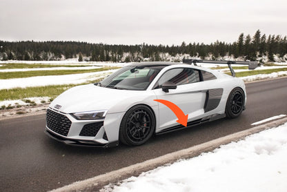 🌺Side Skirts Diffusers V.2+ Flaps Suitable For Audi R8 Mk2 Facelift🌺