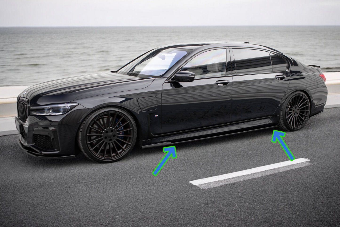 ⭐Minigonne Laterali Diffusori V.2 per BMW 7 Long M-Pack G12⭐
