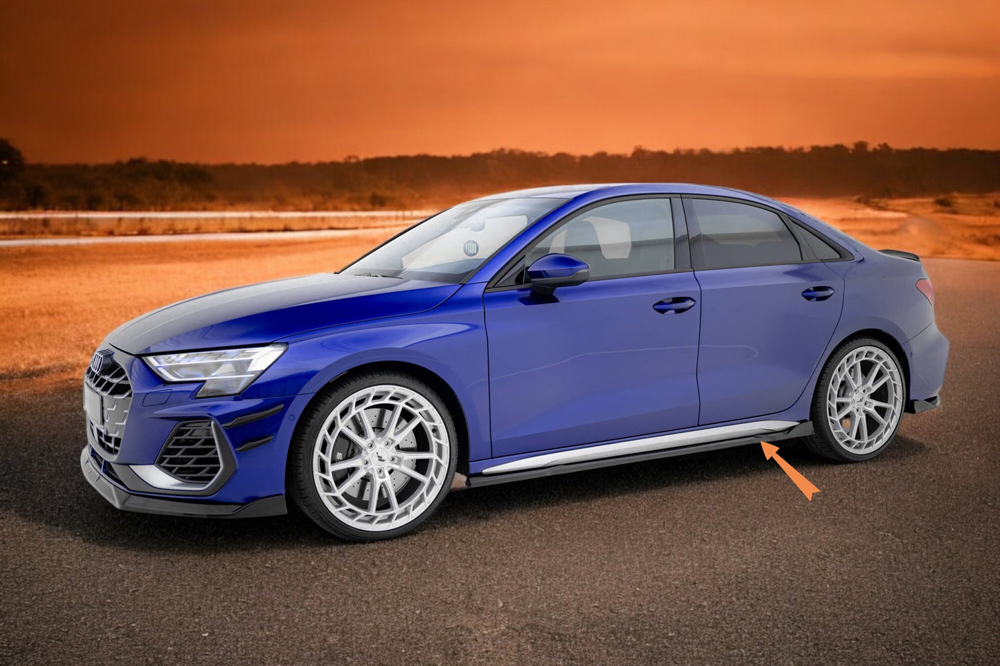 🔥Minigonne laterali V.3 adatto per Audi A3 S-Line Sedan /S3 Sedan 8Y Facelift🔥