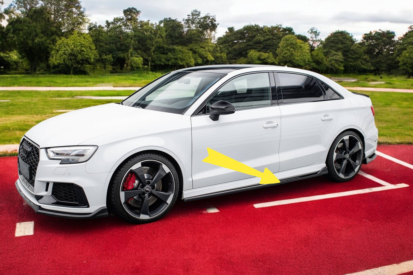 🌺Minigonne laterali V.3 Adatto Per Audi RS3 Sedan 8V Facelift🌺
