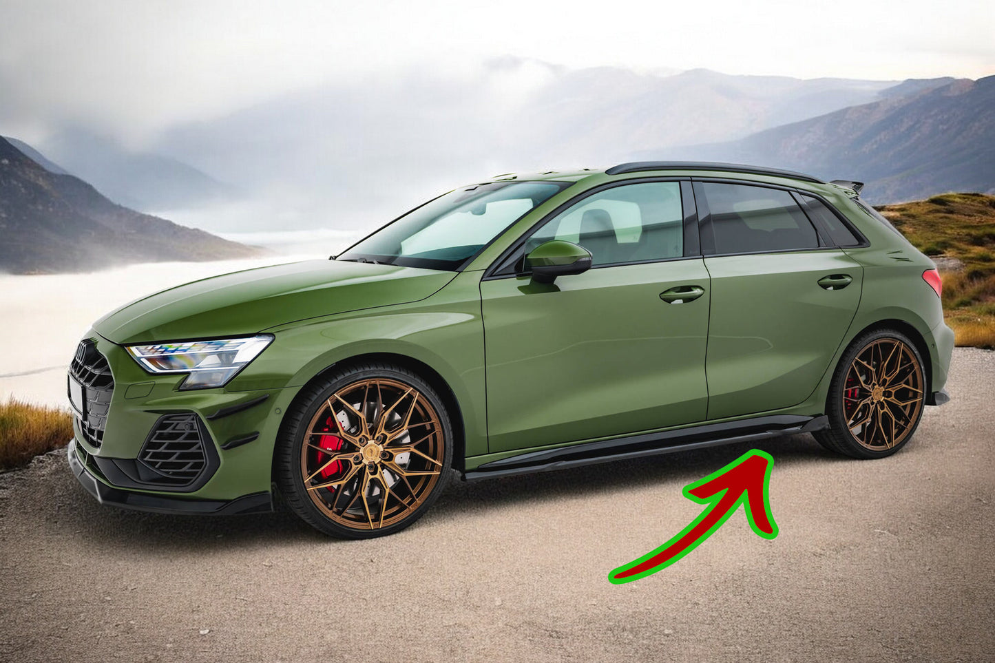 🔥Minigonne laterali Diffusori V.3 Audi S3 Sportback / A3 S-line Sportback 8Y 🔥