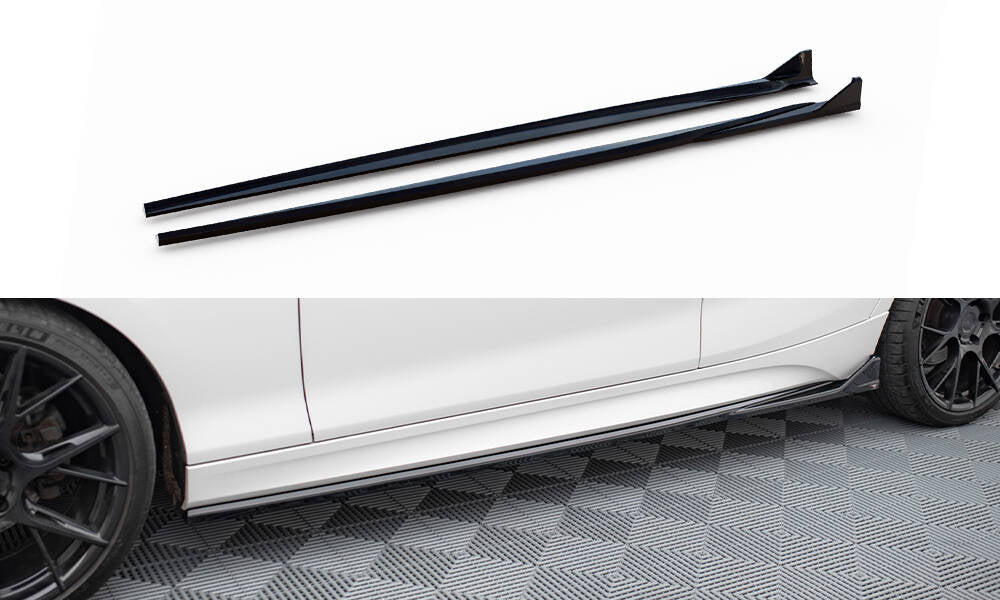 Side skirts diffusers V.3 CSL Look BMW 1 M-Pack / M140i F20 Facelift