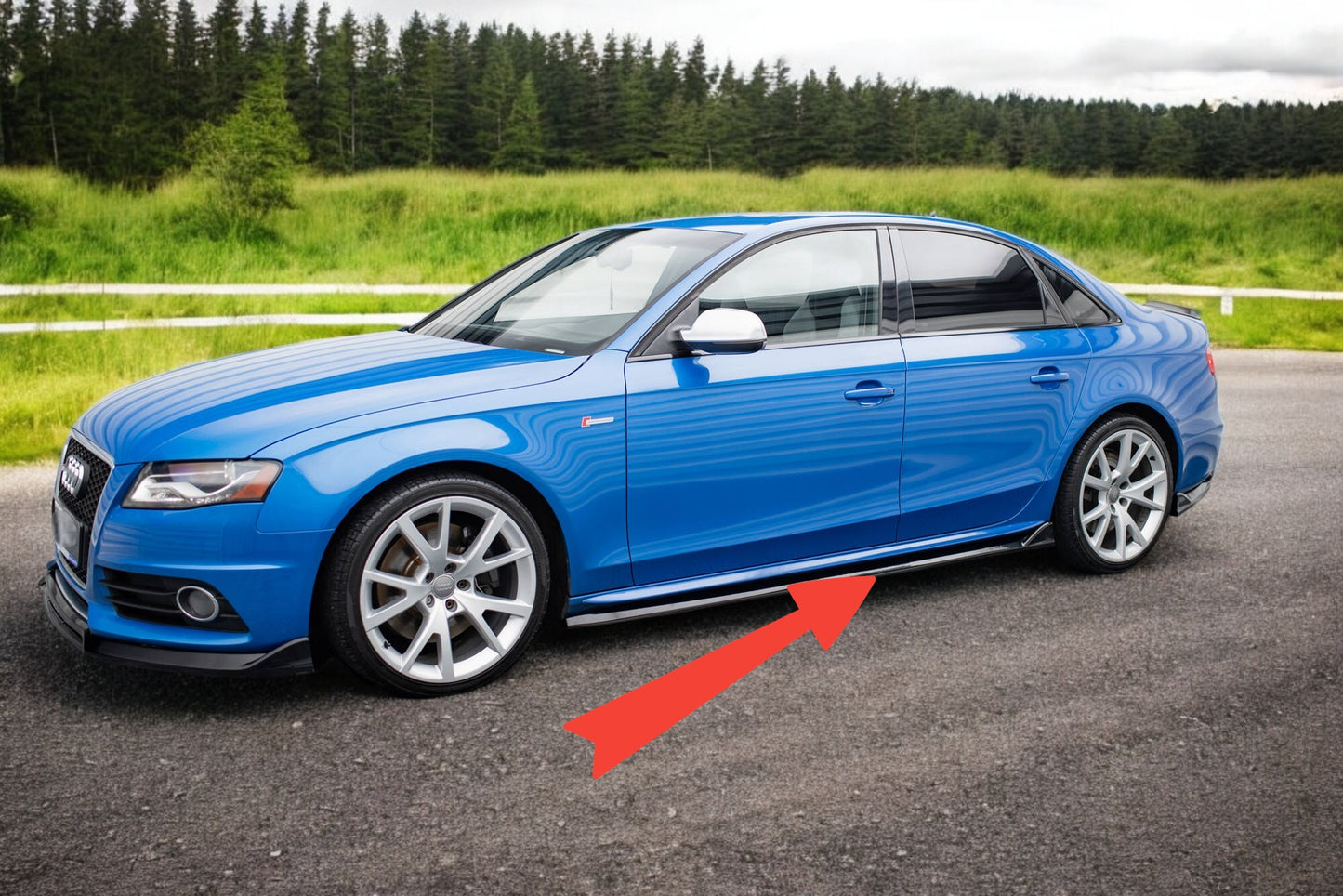 🤩Minigonne Laterali V.4Adatto Per  Audi A4 / A4 S-Line / S4 B8🤩