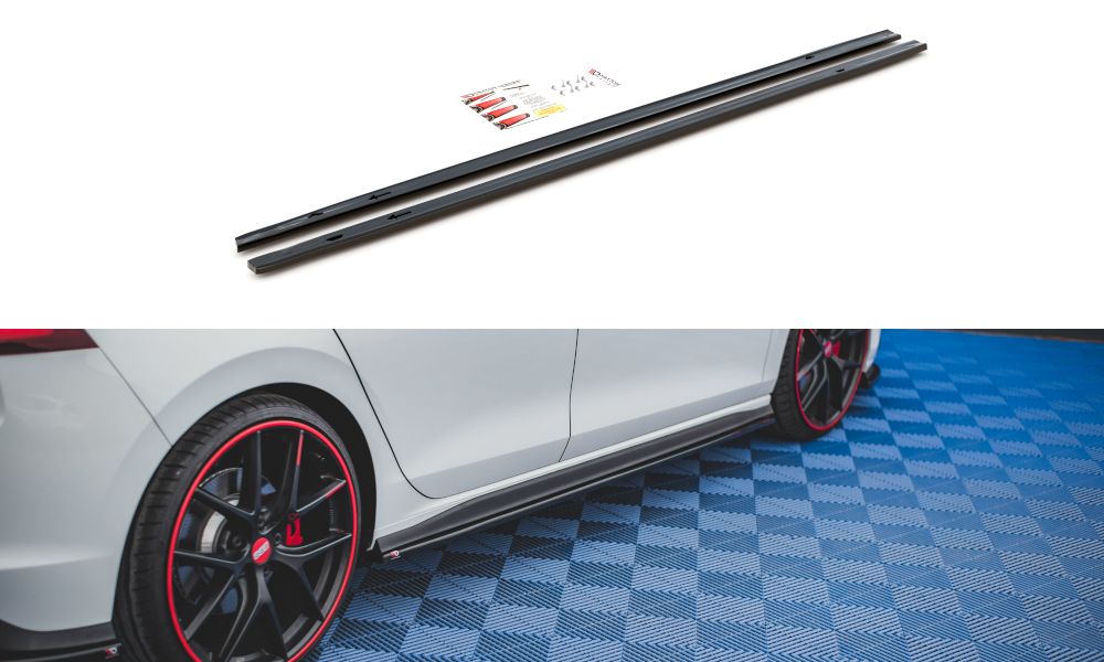 MINIGONNE LATERALI adatte per VOLKSWAGEN GOLF 8 GTI / GTI CLUBSPORT / R-LINE 2020