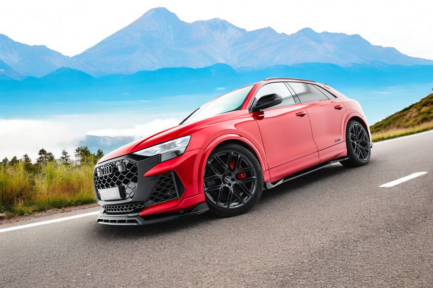 ⭐Minigonne laterali Adatto Per Audi RSQ8 Mk1 Facelift⭐