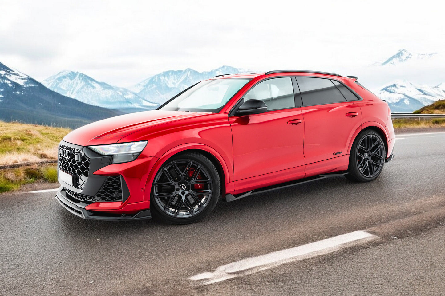 ⭐Minigonne laterali Adatto Per Audi RSQ8 Mk1 Facelift⭐