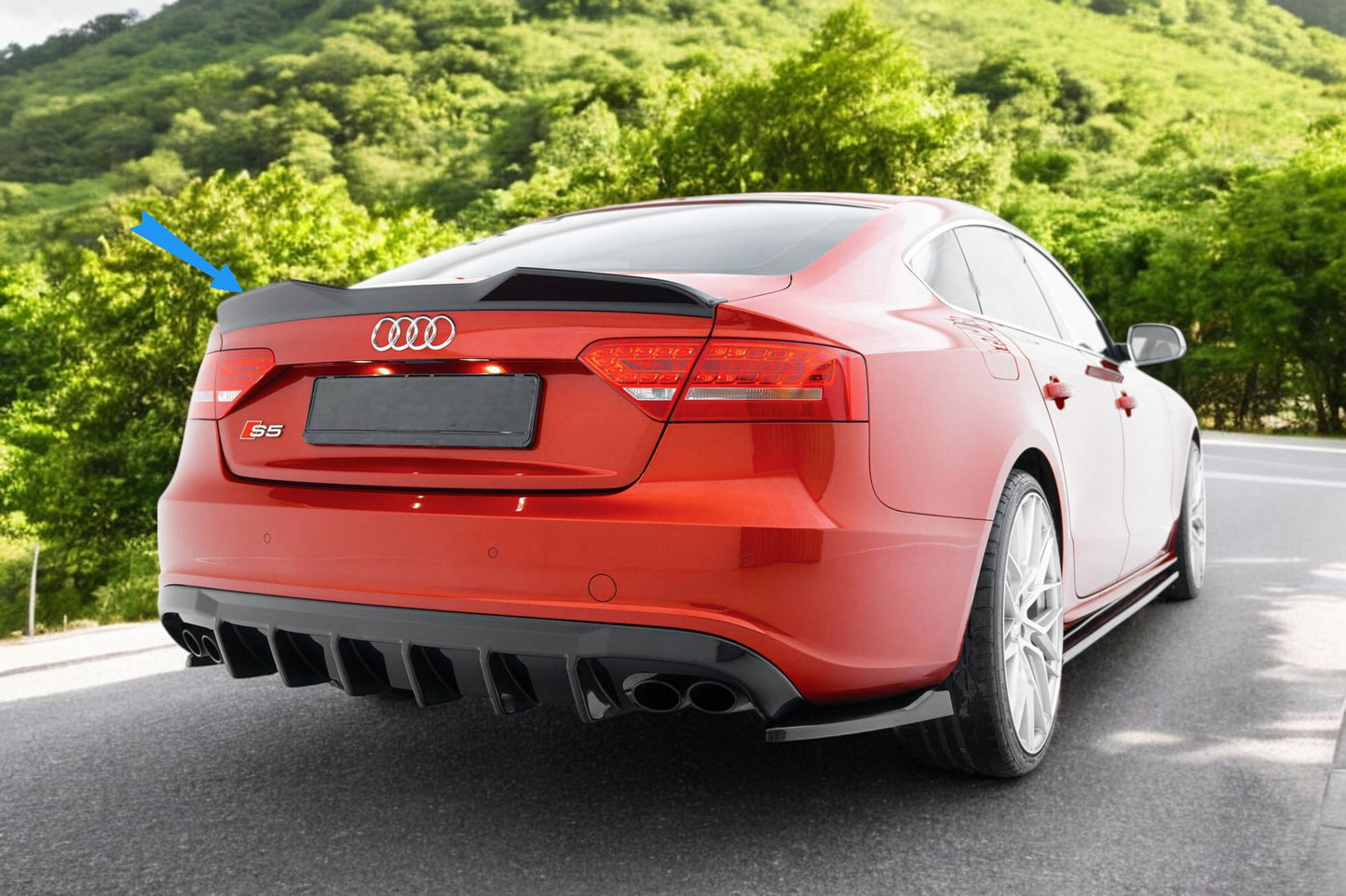 😎 Spoiler Cap 3D Adatto Per Audi A5 Sportback S-Line 8T Facelift😎