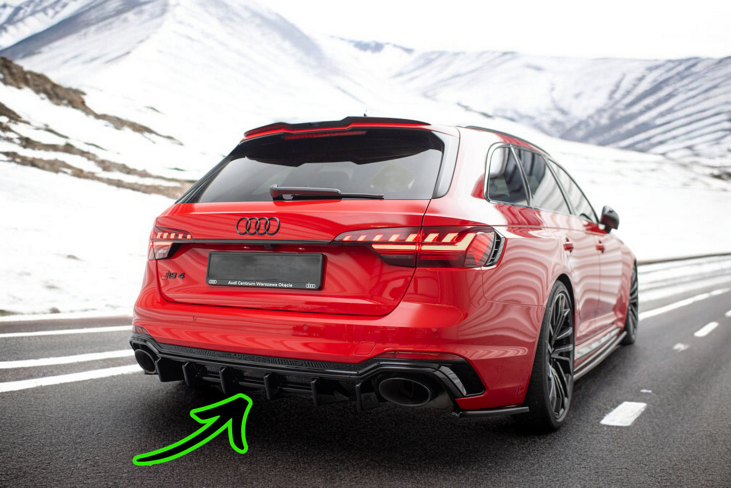 🔥Black Rear Diffuser Lights Suitable for Audi RS4 B9 / B9 Facelift🔥