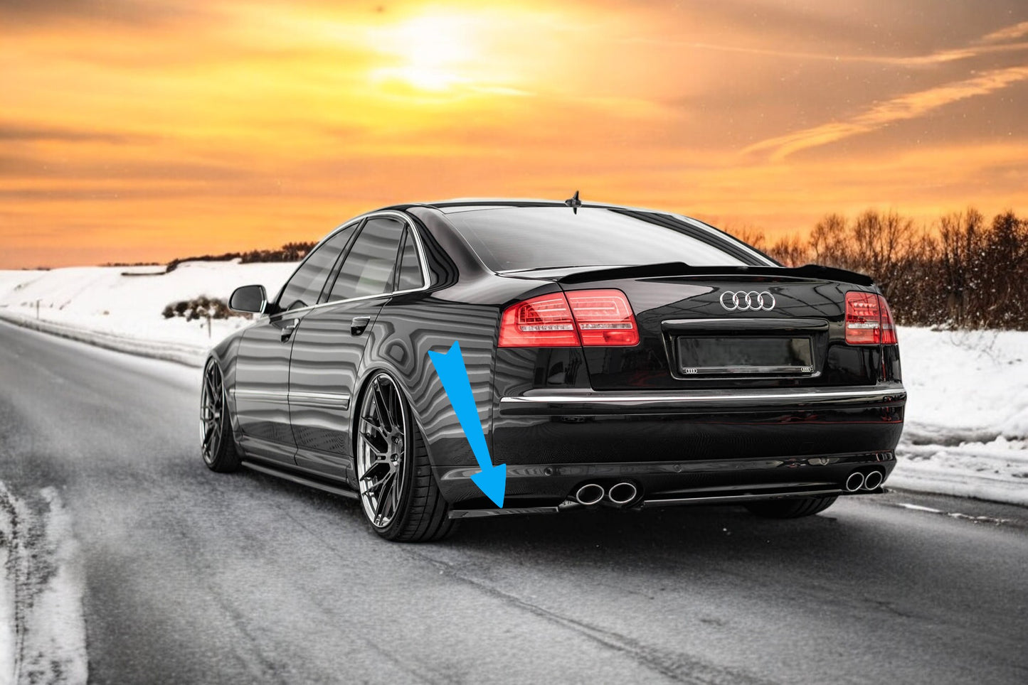 😎Rear side splitter suitable for Audi S8 D3😎