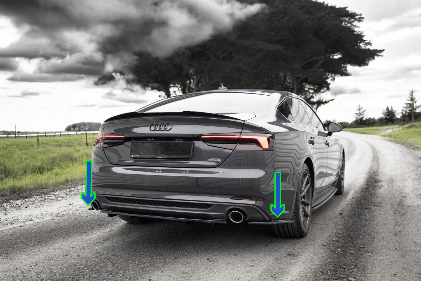 ✨Splitter laterali posteriori adatto per Audi A5 S-Line F5 Sportback✨