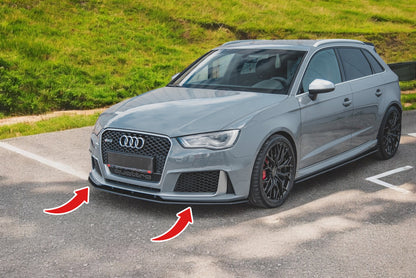 🔥Street Pro Audi RS3 8V Sportback front splitter🔥