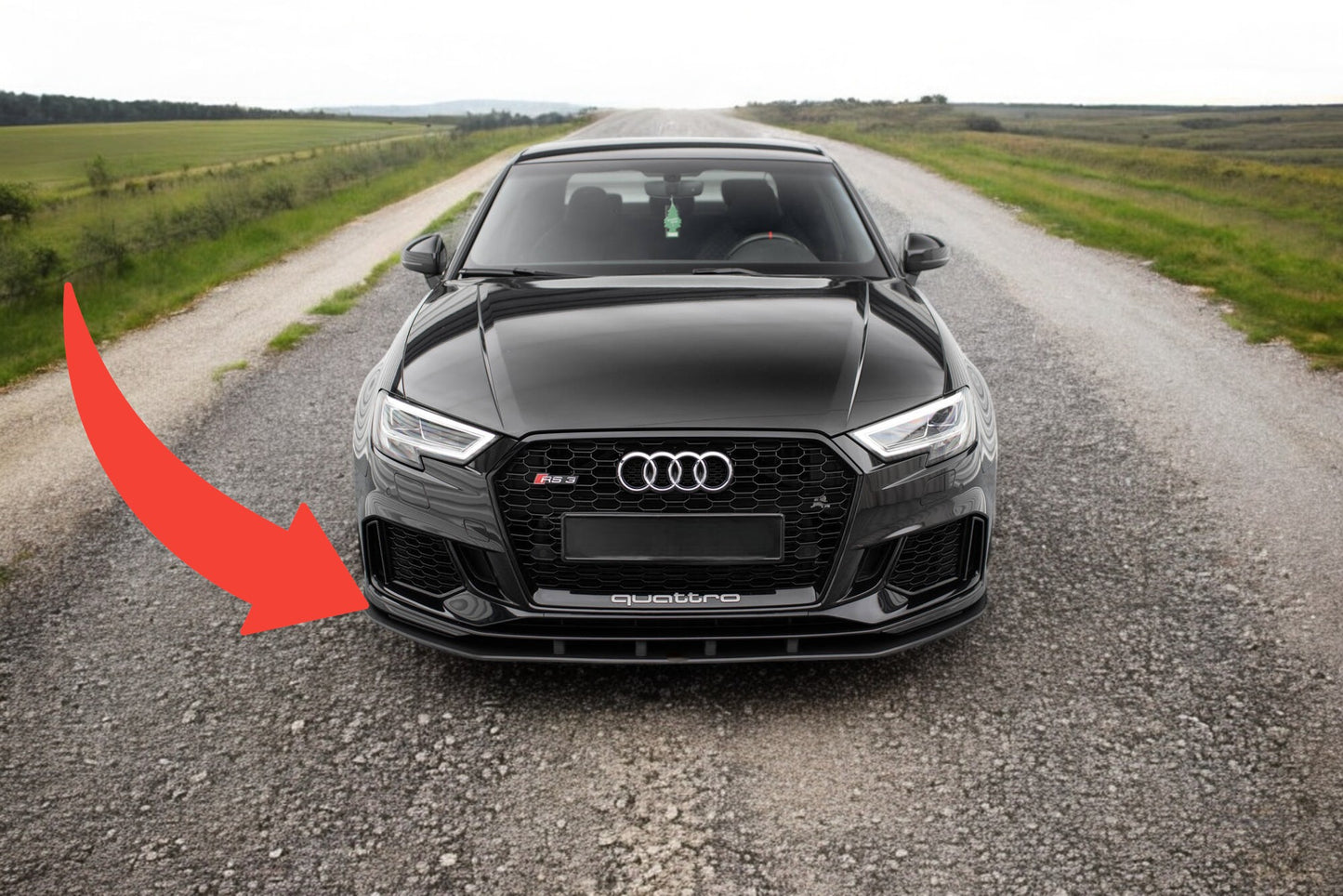 💥Street Pro Front Splitter Suitable For Audi RS3 Sedan 8V Facelift💥