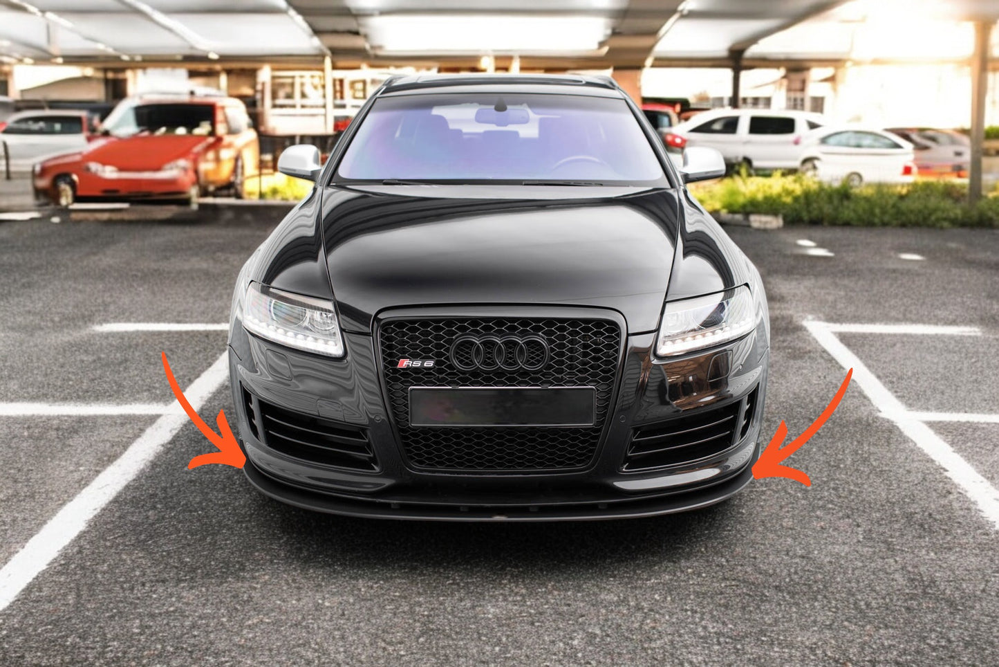 🌺Street Pro Front Splitter Suitable For Audi RS6 Avant C6🌺