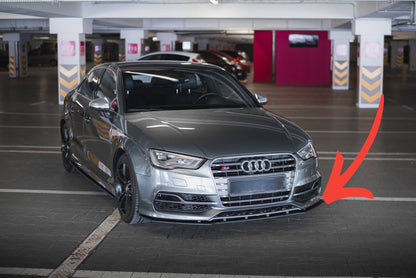 😎Splitter anteriore Street Pro Adatto Per Audi S3 / A3 S-Line Berlina 8V😎