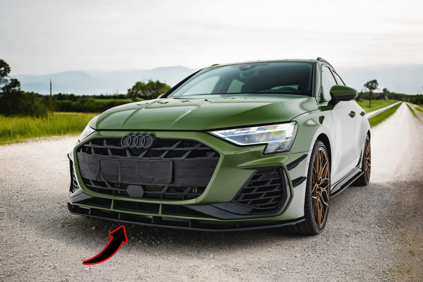 🔥Front splitter Street Pro Audi S3 Sportback/A3 S-line Sportback 8Y🔥