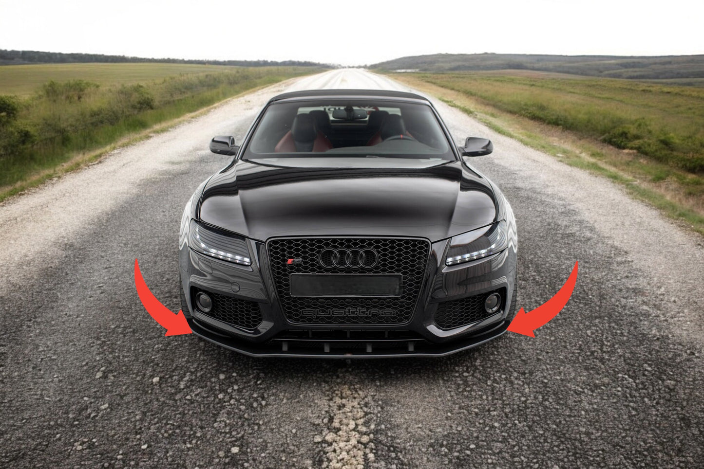 😎Street Pro Front Splitter Suitable For Audi S5 / A5 S-Line 8T😎