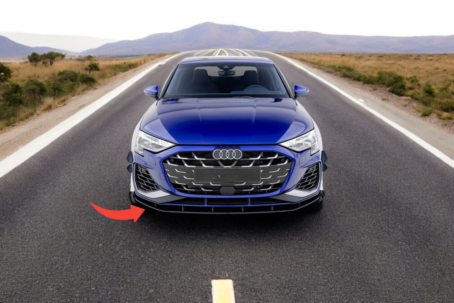😎Splitter anteriore Street Pro + alette Audi A3 S-Line Sedan / S3 Sedan 8Y😎