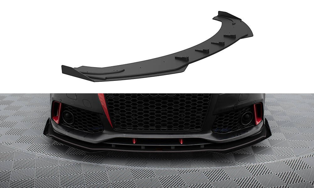 💥Splitter anteriore Street Pro + alette Adatto Per Audi A7 RS7 Look C7💥