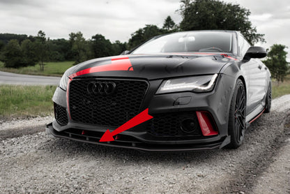 💥Splitter anteriore Street Pro + alette Adatto Per Audi A7 RS7 Look C7💥