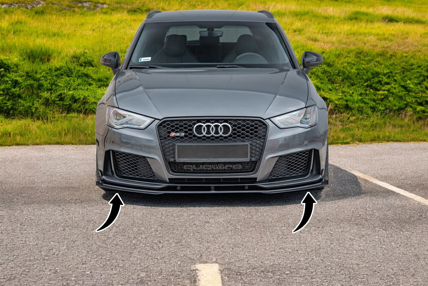 🔥Splitter Anteriore Street Pro + Flap  Audi RS3 8V Sportback🔥