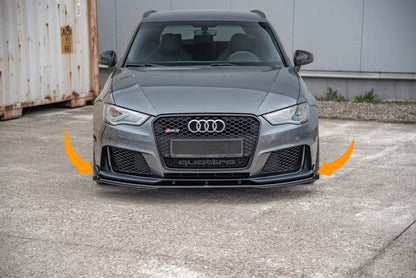🔥Street Pro Front Splitter + Wings Suitable For Audi RS3 8V Sportback🔥