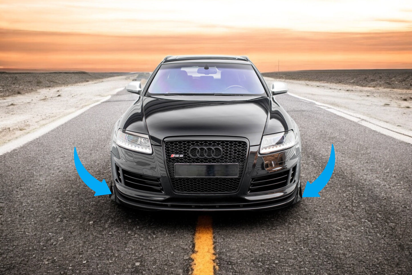 🌺Street Pro front splitter + spoiler suitable for Audi RS6 Avant C6🌺