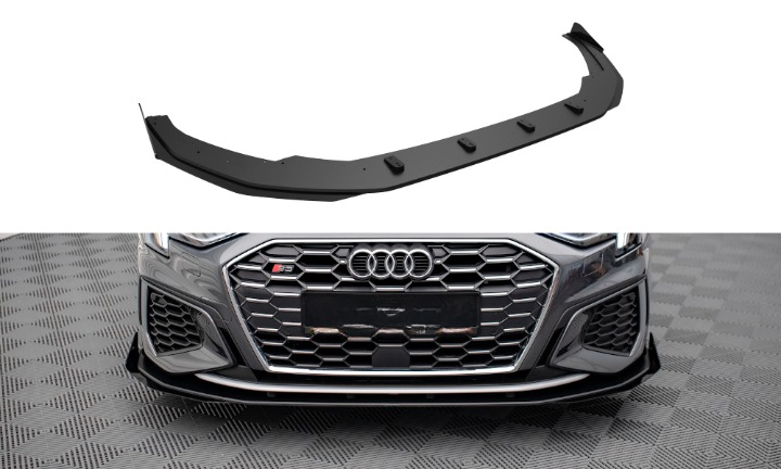⭐Splitter anteriore Street Pro + alette adatto per Audi S3 / A3 S-Line 8Y⭐