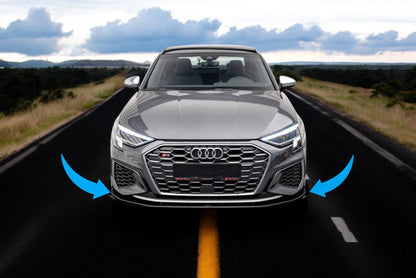 🤩Splitter Anteriore Street Pro + Alette Adatto Per Audi S3 / A3 S-Line 8Y🤩